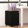 Vertical Steel Filing Cabinet on Wheels, 3-Drawer Lockable File Cabinet with Adjustable Hanging Bar for A4, Legal and Letter Size, for Home Office, Black