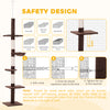 8.5ft Cat Climbing Tree 5-Tier Kitty Activity Center with Scratching Post Brown and White