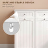Laundry Cabinet with 2 Removable Laundry Bags, Tilt-Out Laundry Hamper with 2 Drawers, White