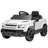 Qaba 12V Ride on Car Licensed Land Rover with Remote, Suspension, Slow Start, 3 Speeds, Lights, Music, Horn for 3-5, White