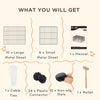 Small Animal Cage for Bunny, Guinea Pig, Chinchilla, Hedgehog, Portable Pet Enclosure with Door, 16 Panels