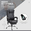 Office Chair 6-point Vibration Massage Chair Micro Fiber Recliner with Retractable Footrest Black