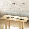 Modern Extendable Dining Table, 55.1 x 31.5 in, for 6-8 People, Expandable Dining Table for Kitchen, White