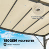 11.5' x 8.2' Outdoor Pergola, Wall Mounted Lean to Pergola with Metal Frame, UPF30+, Garden Gazebo
