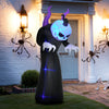 6FT Tall Halloween Inflatable White Ghost, Outdoor Blow Up Yard Decoration with LED Lights for Garden, Lawn, Party, Holiday