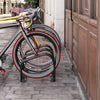 3-Bike Bicycle Floor Parking Rack Cycling Storage Stand Ground Mount Garage Organizer for Indoor and Outdoor Use