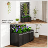 Metal Garden Bed with Trellis for Climbing Plants, Freestanding or Wall Mounted Flower Bed for Garden, Patio, Balcony