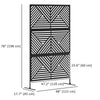 Metal Outdoor Privacy Screen, Freestanding Outdoor Divider with Stand, Decorative Privacy Panel, 78