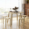 Round Stackable Chairs Set of 4, 18-Inch Backless Stacking Stools for Kitchen, Dining Room, Office, Outdoors