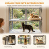 Catio Outdoor Cat Enclosure Wall-Mounted 2-Level Outdoor Cat House with Waterproof Roof 39.4