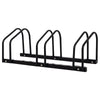 3-Bike Bicycle Floor Parking Rack Cycling Storage Stand Ground Mount Garage Organizer for Indoor and Outdoor Use