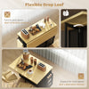 Kitchen Island Cart, Rolling Kitchen Island Table with Drop Leaf, Drawer, Spice and Towel Rack