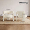 Upholstered Armchair, Sherpa Accent Chair with Lumbar Pillow, Padded Armrests and Thick Cushion, Cream White