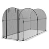 9.8' x 3.9' Crop Cage with Zipper Roll-Up Door, Mesh Plant Protection Tent from Animals with Galvanised Steel Frame