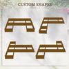 DIY 5-box Garden Planter with Open Bottom for Outdoor Plants, Vegetables, Flowers, Herbs, Brown