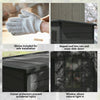 5 x 3FT Garden Shed with Floor, Outdoor Storage Shed with Lockable Door, Window and Vent for Backyard, Patio, Dark Grey