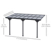 Outdoor Pergola with Adjustable Height, 14ft x 10ft Outdoor Hardtop Pergola Gazebo, Restaurants & Homes