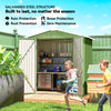 6.5' x 4' Outdoor Storage Shed, Metal Garden Shed with Lockable Double Doors, 4 Vents, Green