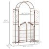 7ft Garden Arch Trellis, Metal Arch, Outdoor Garden Arbor for Climbing Plants, Wedding Decoration