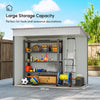 7' x 4' Outdoor Storage Shed, Metal Garden Tool Storage House Organizer with Lockable Sliding Doors and Vents for Backyard Patio Lawn