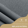 11.5' x 4' Manual Retractable Awning, Non-Screw Freestanding Patio Awning, UV Resistant, for Window or Door, Dark Grey