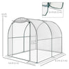 Dome Tunnel Greenhouse Plant Shed with Roll Up Door, 6.6' x 8.2' x 6.6', Transparent