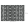 Reversible Outdoor RV Rug, Patio Floor Mat, 6' x 9' Plastic Straw Rug for Backyard, Deck, Beach, Camping, Black & Grey