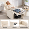 Fabric Recliner Sofa Manual Recliner, Home Theater Seating Single Reclining Sofa Chair with Padded Seat for Living Room, Beige