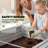 5' x 3' x 2' Raised Garden Bed, Galvanized Planter Box for Growing Flowers, Herbs and Vegetables, Silver