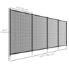 4 Panel Swimming Pool Fence, Aluminium Rustproof Pool Fencing, 4' x 12', Black
