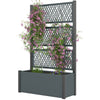 Wicker Outdoor Planter with Trellis, 58