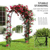 Steel Garden Arch, 7.5' Garden Arbor Trellis for Climbing Plants, Roses, Wedding Arch for Outdoor Bridal Party, Ceremony
