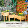 Raised Garden Bed Set of 3, Wood Planter Box, Outdoor Freestanding Garden Boxes for Fruit Vegetable Flower Herb