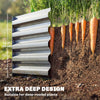 8 x 2.6 x 1.5ft Galvanized Raised Garden Bed, Reinforced Outdoor Planter Box with Open Bottom, Silver