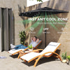 Half Outdoor Patio Umbrella with Solar LED Lights Half Umbrella with Crank 105.1