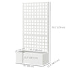 Galvanized Raised Garden Bed Planter Box with Trellis for Climbing Plants, Vegetable, Vines, 35