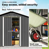 6.5x3.5ft Metal Garden Storage Shed for Outdoor Tool Storage with Double Sliding Doors and Vents, Dark Grey