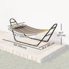 Hammock with Stand, Heavy Duty Camping Hammock with Detachable Pillow and Spreader Bar, 264 lbs Capacity, Multicolor
