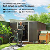 11' x 9' Steel Garden Storage Shed, Outdoor Metal Tool House with Double Sliding Doors & 2 Air Vents