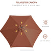8.5FT Patio Umbrella, Round Garden Parasol with 6 Ribs, Market Sunshade Tilt Canopy w/ Crank Handle for Outdoor, Coffee
