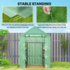 3-Tier Mini Greenhouse, Walk-in Greenhouse, Garden Hot House with 4 Shelves, Roll-Up Door and Weatherized Cover, 56