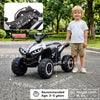 Kids 4 Wheeler Quad with Music, Headlights, High & Low Speed, Kids ATV for 3-5 Years Old Boys & Girl, White