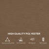Gazebo Curtains, 10' x 13' Universal Replacement Privacy Curtain, 4-Panels Sidewall with Hooks/C-Rings, Dark Brown