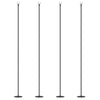 4 Pack of 8' String Light Poles, Steel Hanging Lighting Stand for Patio, Backyard, Deck, Wedding, Party, Black