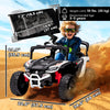 Qaba 12V Kids Ride On Truck with Dual Motors, Rear Suspension, Remote Control for 3-5 Years Boys Girls, White