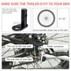 Bike Cargo Trailer Bicycle Luggage Carrier Cart with Cover Black Red