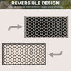 Reversible Outdoor RV Rug, 9' x 18' Patio Floor Mat, Plastic Straw Rug for Backyard, Deck, Picnic, Beach, Camping, Black and Beige