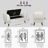 Upholstered Storage Bench with Arms, Modern Ottoman Bench for Bedroom, Entryway, and Living Room