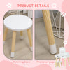 Qaba Kids Vanity Set with Mirror and Stool, Makeup Dressing Table with Drawers for Children Aged 3-6 Years, White
