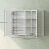 Three-Mirror Bathroom Medicine Storage Cabinet - White